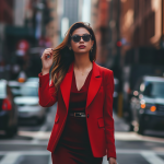Scarlet Blazer and Crimson Dress: Urban Elegance Inspired by The Scarlet Siren Cosplay Style