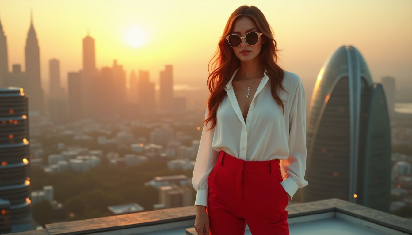 story1_1738462652_file Catching Fire: Urban Chic Style in Crimson Trousers and Crisp White Blouse