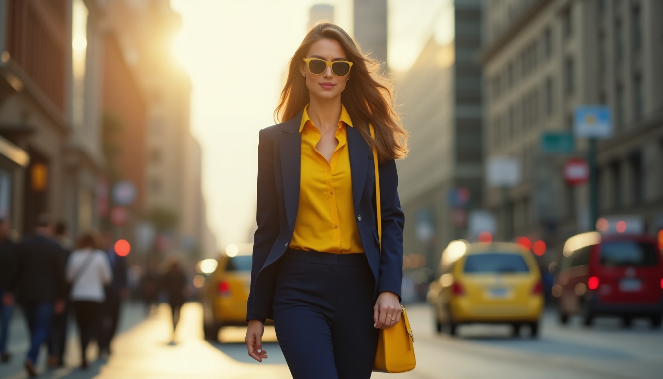 look3_1745083580_file Navy Blue Blazer & Bold Yellow Blouse Outfits: Chic Combinations for Stylish Looks and Fashion Statements