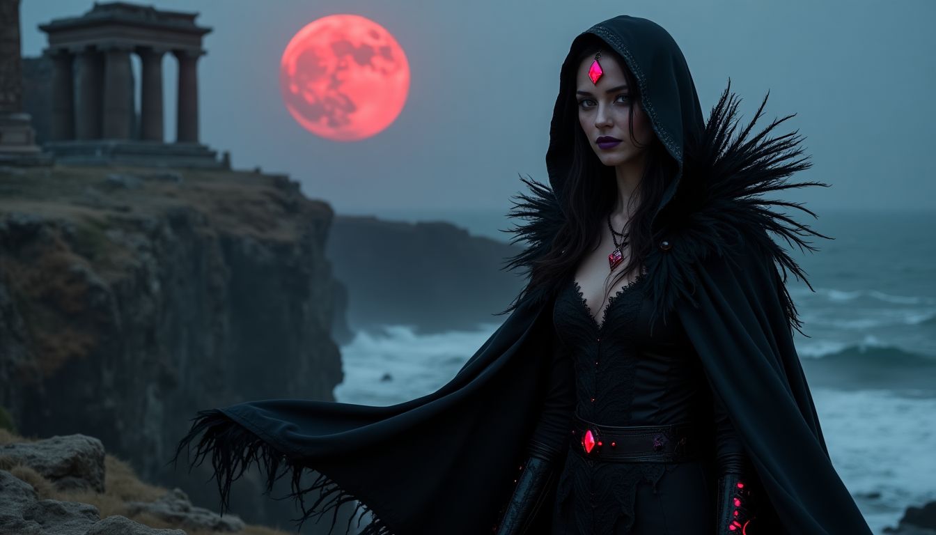 story1_1737981174_file Embodying the Mystical Allure of Raven: Dark Hooded Cloak Cosplay