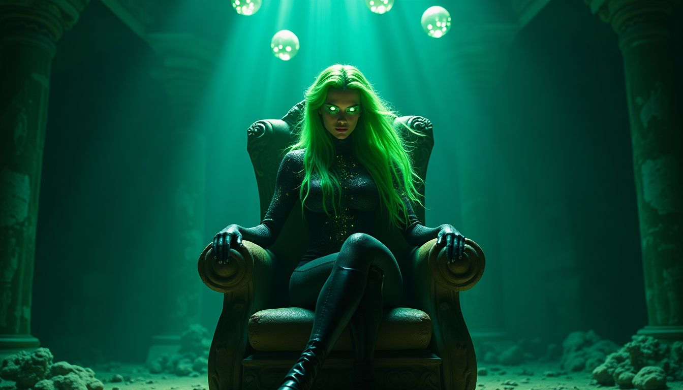 story_1737337825_file Cosplay Inspiration with a Minimalist Black Outfit and Vibrant Green Wig