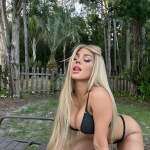 Black Bikini with Gold Embroidery: Modern Marilyn Monroe Vintage-Inspired Swimwear Style