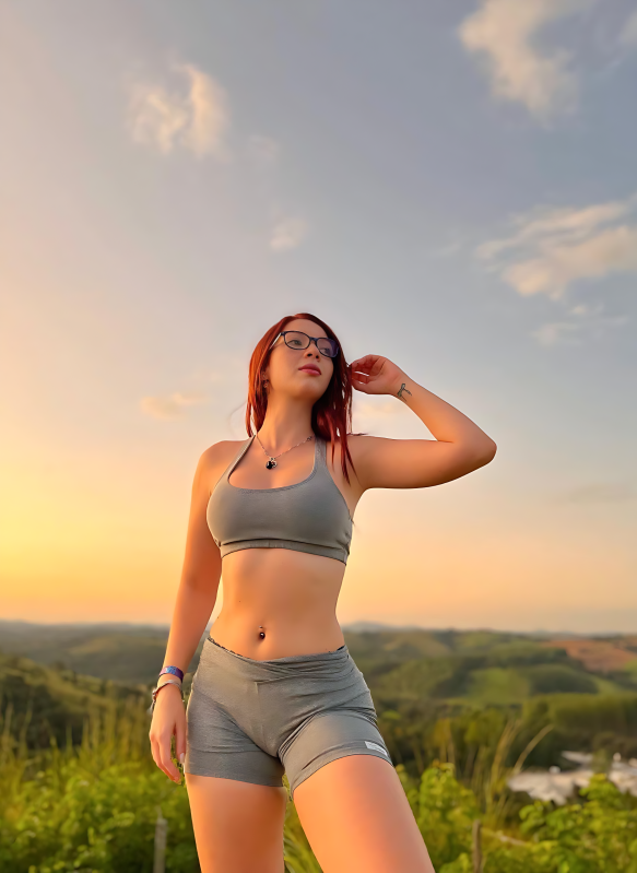 Grey Bohemian Tank Top and Shorts with Modern Chic Style Inspired by Red Hair and Green-Eyed Cosplay