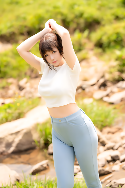 Soft Pastel Blue High-Waisted Pants and White Crop Top Outfit: Minimalist Chic Style for Effortless Elegance