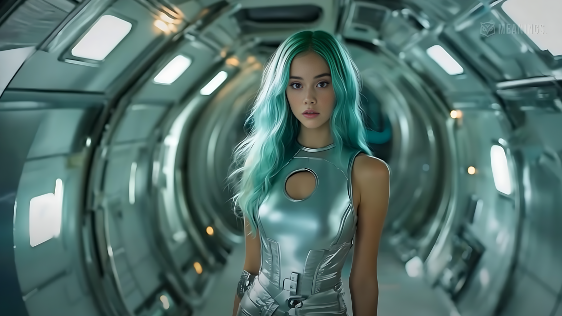 Futuristic Aquamarine and Silver Cosplay: Elevate Your Style with Avant-Garde Clothing, Iridescent Colors, and Architectural Elegance